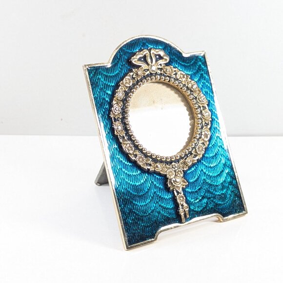 Terragraphics Green enamel strut photo frame, Vintage pet memorial frame - Picture 12 of 13